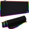 RGB Gaming Mouse Pad, 31.5x11.8 in Extended LED Desk Mat, Black