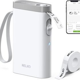Label Maker Machine with Tape, Bluetooth Label Printer, White