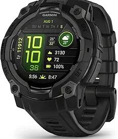 Instinct® 3 AMOLED, Rugged GPS Smartwatch, 45mm, Black