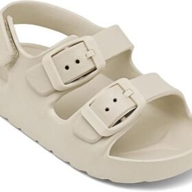 Boys Girls Double Buckle Sandals Children's Adjustable Back Strap Water Sandal