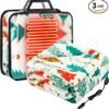 12v Heated Car Blanket Plug in, White Green, Xmas Tree
