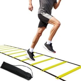 20ft Adjustable Agility Speed Ladder Training Ladder with Carry Bag - Soccer