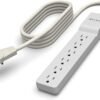 6-Outlet Surge Protector Power Strip, 6ft Cord
